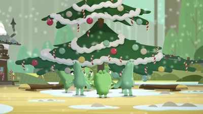 {\an8}[all oinking Jingle Bells] - Angry Birds: Summer Madness