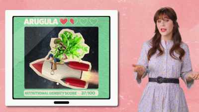 {\an8}Arugula has many nicknames,
but dull ain't one of them. - What Am I Eating? With Zooey Deschanel
