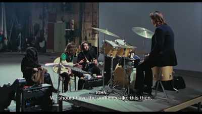 {\an8}As I was saying to Mal,
keep all the audience out, you know… - The Beatles: Get Back