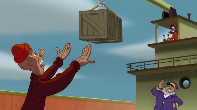 {\an8}Careful now, mates. - Looney Tunes Cartoons