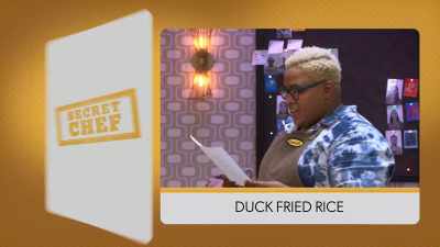 {\an8}Chef Gherkin said,
"Duck is perfectly cooked, - Secret Chef