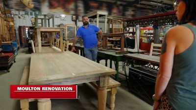 {\an8}[Corey] Great table. - Renovation Impossible