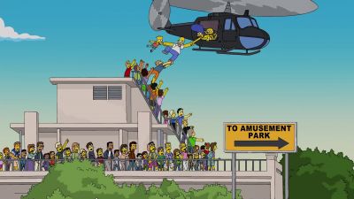 {\an8}(crowd shouting) - The Simpsons