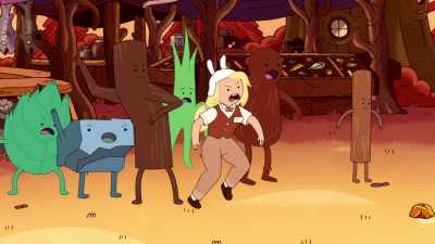 {\an8}Get away from my cat!
Hyaaah! - Adventure Time: Fionna & Cake
