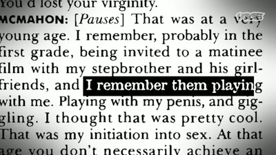 {\an8}He alludes to being
molested when he was six - The Nine Lives of Vince McMahon