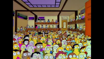 {\an8}HOMER:
Maggie, time to go to the-- (screams) - The Simpsons