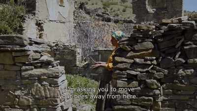 {\An8}- I'm asking you to move
your bees away from here. - Honeyland