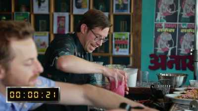 {\an8}I'm putting some
pickled onions across - No Recipe Road Trip With the Try Guys