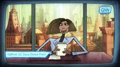 {\an8}- In breaking news, - Merry Little Batman