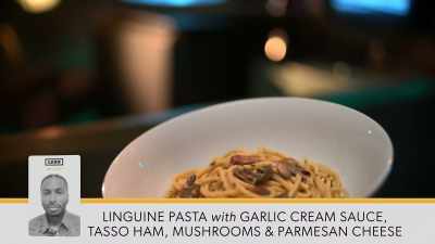 {\an8}JOSHUA: The linguine pasta - Secret Chef