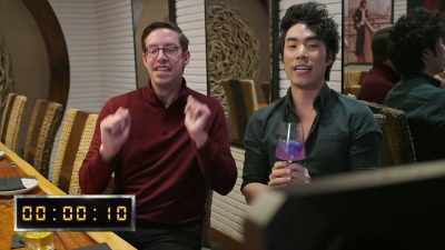 {\an8}[Keith and Eugene]
Nine, eight, seven, - No Recipe Road Trip With the Try Guys
