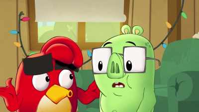 {\an8}Look, Penley, I know you want
this "Santa" to bring you a present, - Angry Birds: Summer Madness
