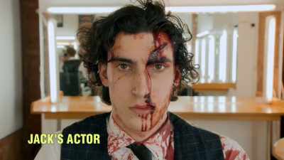 {\an8}[Maya] First to be judged is Jack's actor, - Glow Up: Britain's Next Make-Up Star