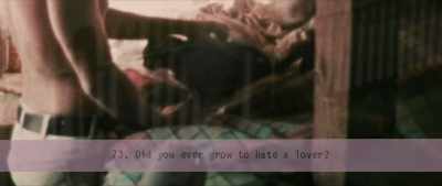 {\an8}My lover hit me because
I pulled the covers - The Disappearance of Shere Hite