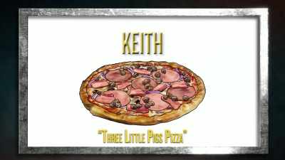 {\an8}[narrator]
Keith's three pigs pizza - No Recipe Road Trip With the Try Guys