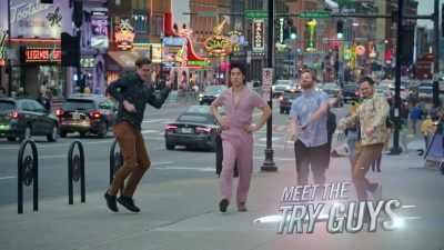 {\an8}[narrator]
Meet the Try Guys. - No Recipe Road Trip With the Try Guys
