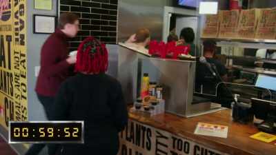 {\an8}[narrator] So,
just like Pinky used to do, - No Recipe Road Trip With the Try Guys