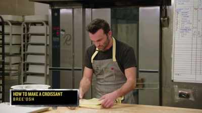 {\an8}[narrator] The first step
in making the croissant is - No Recipe Road Trip With the Try Guys