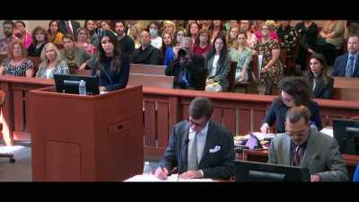 {\an8}[Rottenborn] Well,
so it's Ms. Heard's fault - Depp V Heard