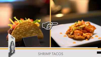 {\an8}Shrimp tacos. - Secret Chef