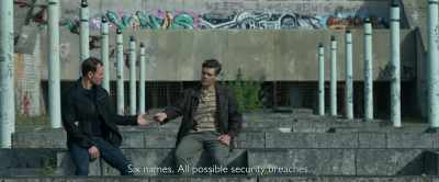 {\an8}Six names. All possible
security breaches. - The Agency