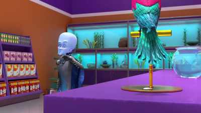 {\an8}- (squawks)
- (splats) - Megamind vs. the Doom Syndicate