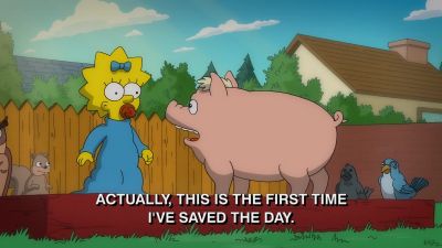 {\an8}(squealing) - The Simpsons