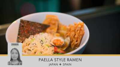{\an8}SYDNEY:
This is a paella-style ramen. - Secret Chef