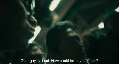 {\an8}That guy is dead. How could he have signed? - Minamata