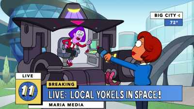 {\an8}That's right, lady, my hugely
successful company BigTech - Big City Greens the Movie: Spacecation