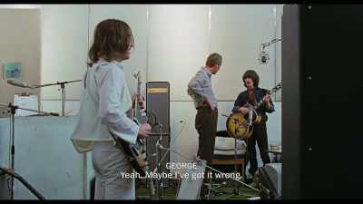 {\an8}The chord there. I mean-- - The Beatles: Get Back