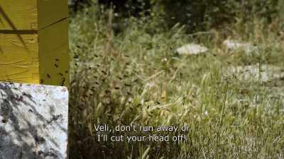 {\An8}Veli, don't run away or
I'll cut your head off! - Honeyland