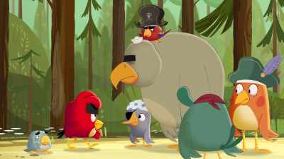 {\an8}Well, tough tutus for you, Captain! - Angry Birds: Summer Madness