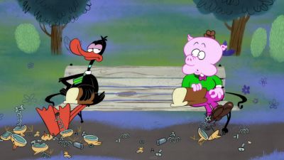 {\an8}What? Can't a guy around here try to get an education? - Looney Tunes Cartoons