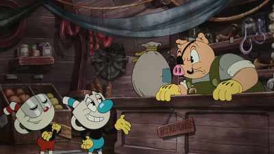 {\an8}Where have you guys been?
You were gone for three days. - The Cuphead Show!