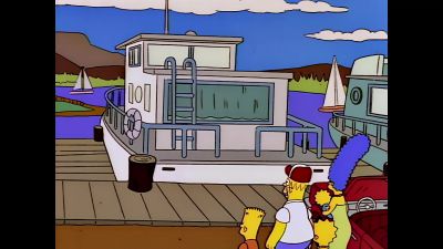 {\an8}Wow, a houseboat. - The Simpsons