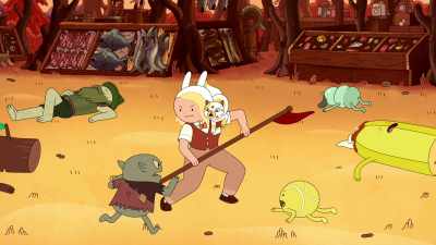 {\an8}Yah! Eat rocks! - Adventure Time: Fionna & Cake