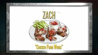 {\an8}Zach is going gabagool
with chicken parm wings. - No Recipe Road Trip With the Try Guys