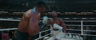 Ancl, boom,
a stiffjab to the face lands, - Creed III