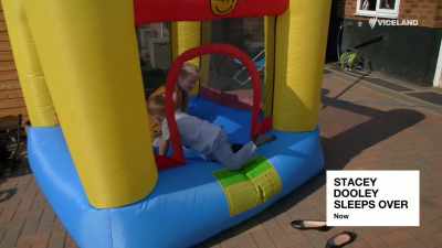 ..and 10-year-old Casey,
are home from school. - Stacey Dooley Sleeps Over