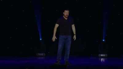 And a hole gouged out, into-- - Ricky Gervais: Humanity