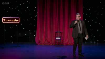 And a parking space.
Let's read the real thing. - Stewart Lee: Tornado