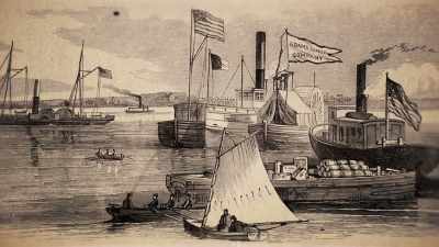 - And he also
declares a blockade - Abraham Lincoln
