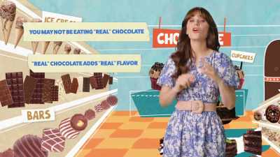 And although cacao
does grow on trees, - What Am I Eating? With Zooey Deschanel