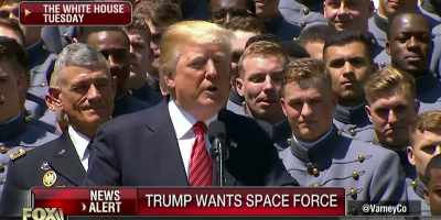 And we are
seriously thinking
of the Space Force. - Close Encounters of the Fifth Kind