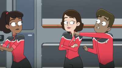 And at the end,
when they added the third Chu - Star Trek: Lower Decks