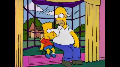 And banged my head on the coffee table - The Simpsons