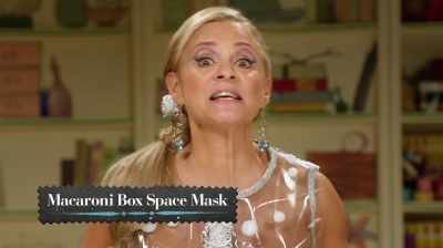 And to begin with,
the macaroni box space mask. - At Home with Amy Sedaris