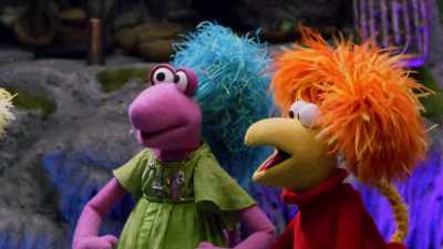...and Boober heroically stretched out
his baloobius to catch it... - Fraggle Rock: Back to the Rock