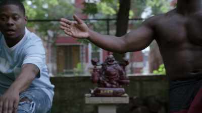 - And breathe.
- [breathing shakily] - The Chi